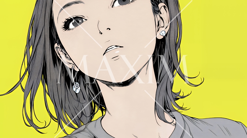 疑問や心配事、不快感、不満などを感じを感じて眉を潜めている若い女性