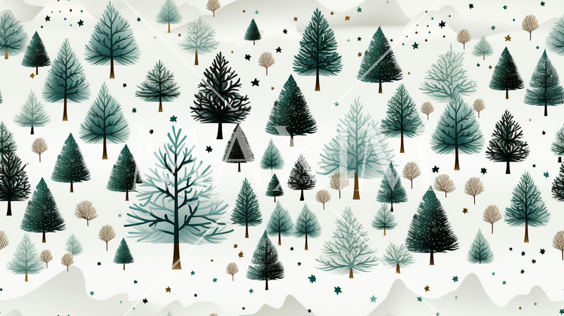 クリスマスツリーの連続パターン