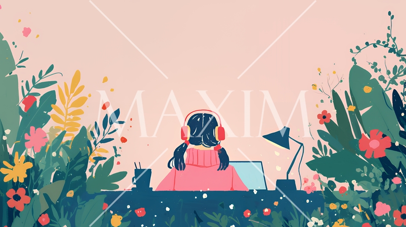 テレワーク／リモートワーク（場所に縛られない働き方）（POPな表現）