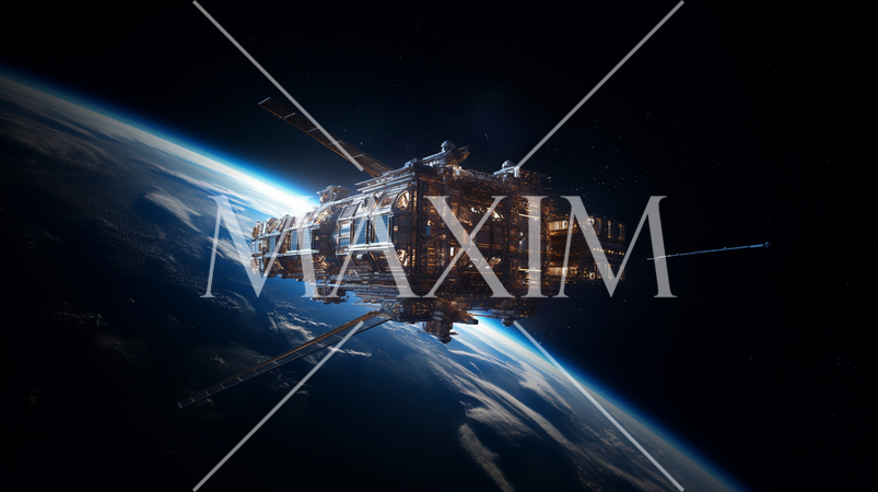 地球を周回する人工衛星（想像）