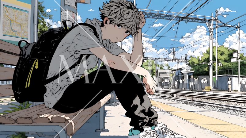 学校でいじめられていじけている男子生徒