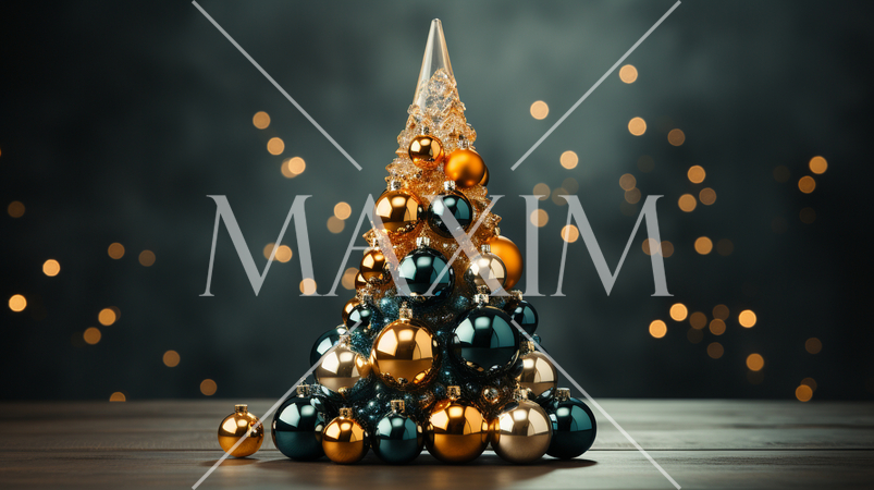 クリスマスツリー：ミニマルアート（Minimalism）的表現の背景画像