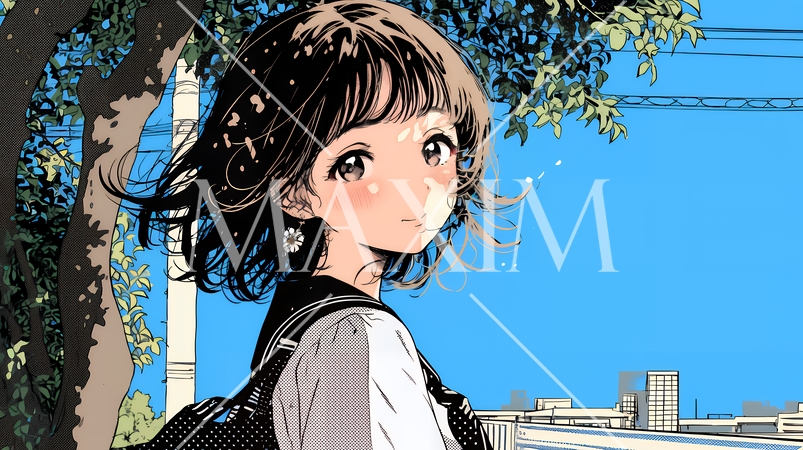 未来に向かって歩き出す女子高生