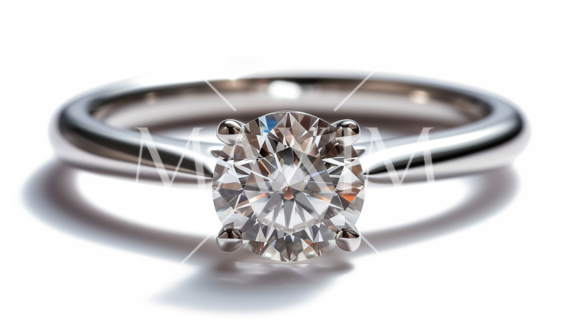 ダイヤのエンゲージリング・プラチナ台（精緻cg）