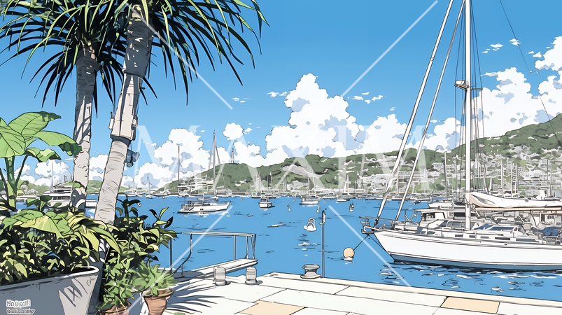 沖縄のヨットハーバー