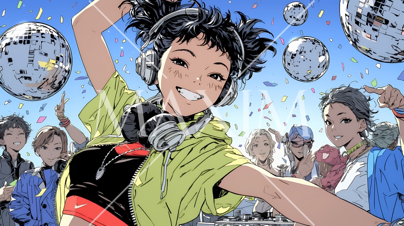 クラブで踊っている若者たち