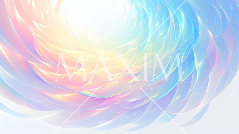 太陽と雲：色の変化が滑らかで、立体感や柔らかさを与えるグラデーション背景パターン