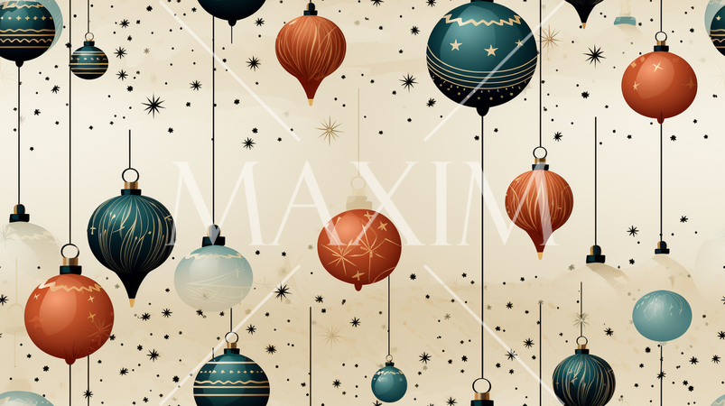 クリスマスオーナメントの連続パターン