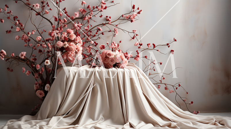 結婚式をイメージした白基調の背景画像