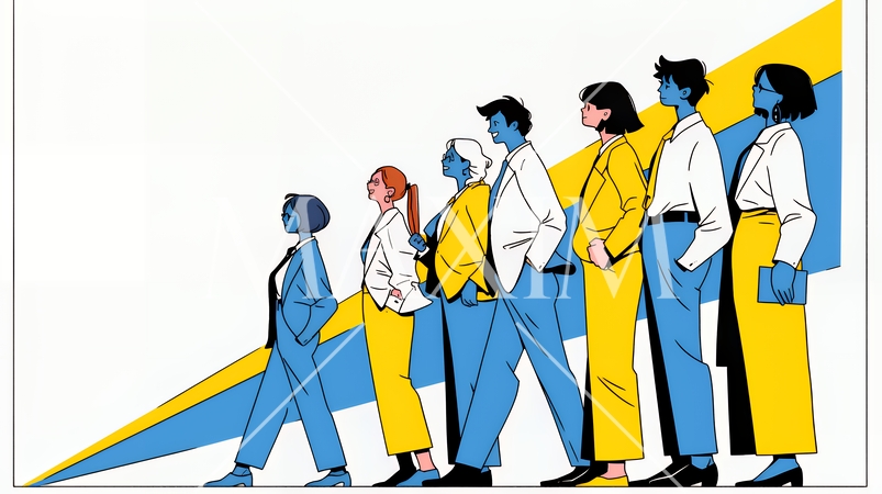 上昇グラフで会社の成長を表すビジネスチーム｜企業発展と成功のビジネスコンセプト