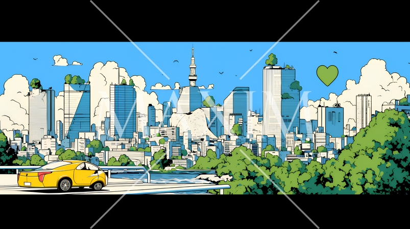 ESG経営とサステナビリティのビジネスコンセプト｜環境・社会・ガバナンスを表す企業向けイラスト