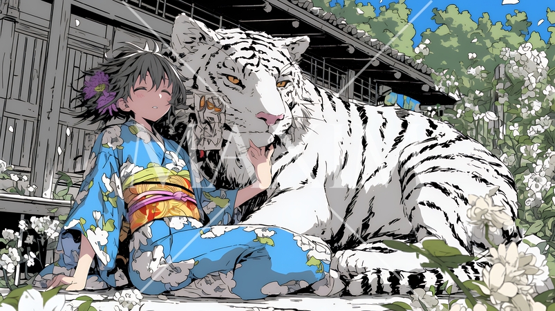 人と怪異が共存する世界｜対立と調和・多様性を象徴するファンタジーコンセプトイメージ