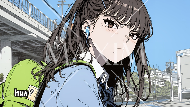 「はぁ？」と呆れた表情をしている女子高生