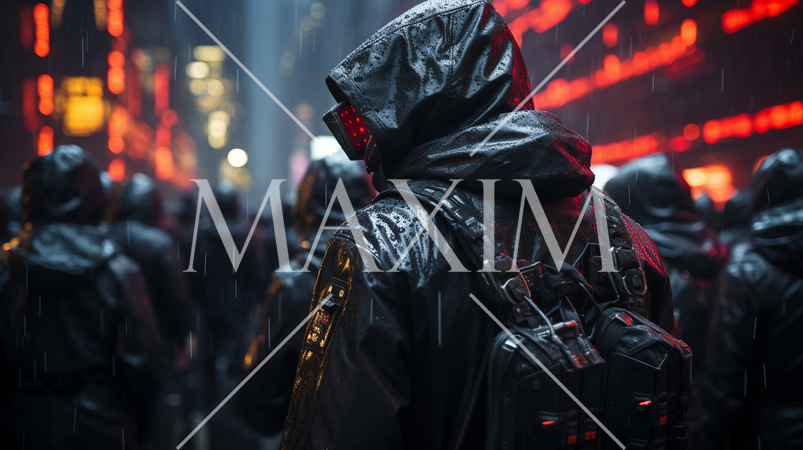 ブレードランナーに登場しそうなサイバーパンクな都市風景