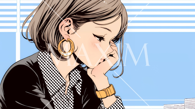 迷いに囚われ、決断できないビジネスウーマン