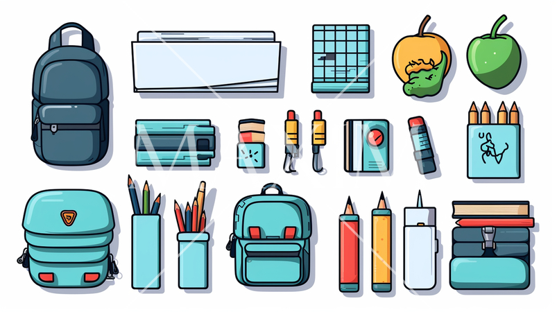 事務机周りの品々のアイコンのリファレンス