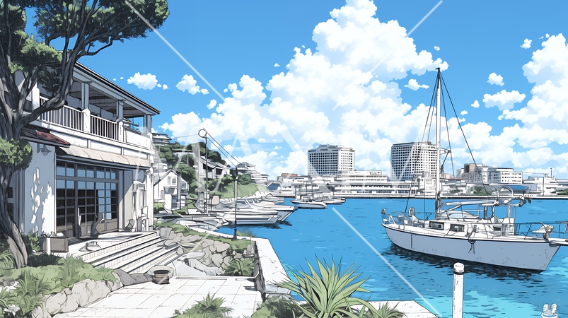 沖縄のヨットハーバー