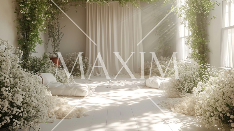 結婚式をイメージした白基調の背景画像