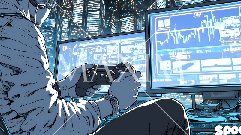 ゲームに集中する男性の手元｜コントローラーを握る若い男性のライフスタイルイメージ