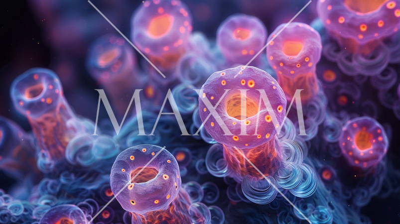 火星とかにいそうな架空の微生物の顕微鏡画像