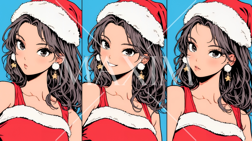 女性のサンタクロース（サンタのコスプレイヤー）