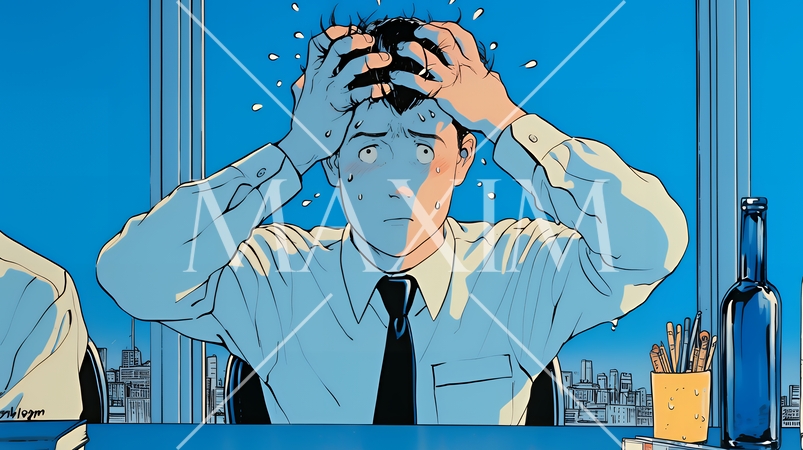 苦悩しているビジネスパーソン