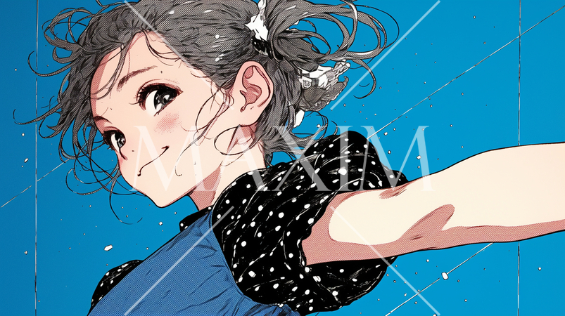 嬉しくて楽しくて飛び跳ねている若い女性