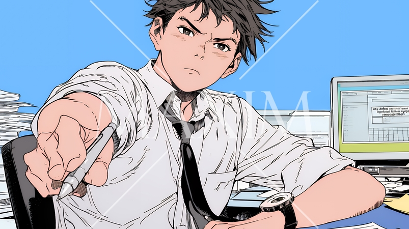 ミスした部下を叱責している上司