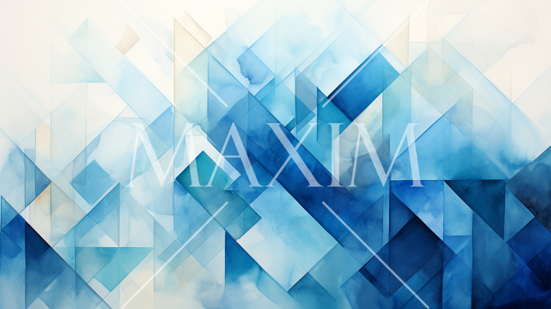 青基調のシンプルで賑やか幾何学的な水彩画背景