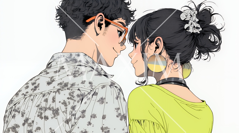 希望に満ちたライフスタイルを過ごす若いカップル：未来を見つめている