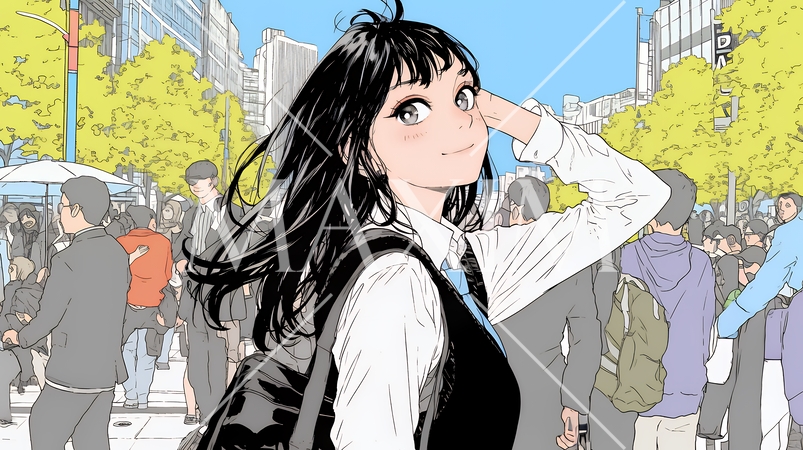 ビジネスフェアに参加しているビジネスウーマン