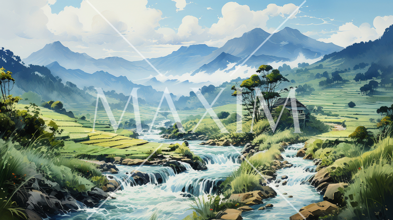 棚田のある里山の風景