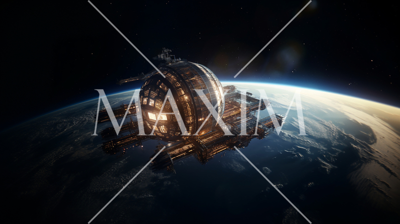 地球を周回する人工衛星（想像）