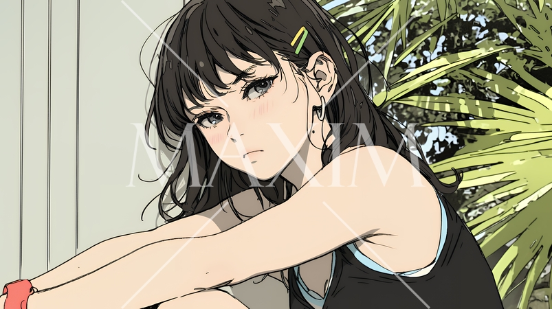 「ふん！」という表情でそっぽを向いている若い女性