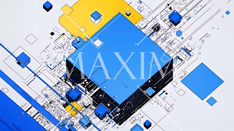 キュービックでジオメトリックな背景画像