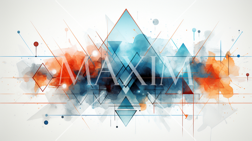 シンプルでポップで幾何学的な水彩画背景