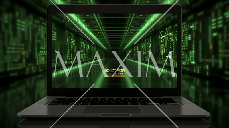 電脳世界に飛び込むイメージの背景画像：精緻CG画像