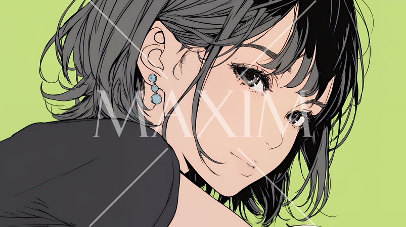 悪巧みをしている女性