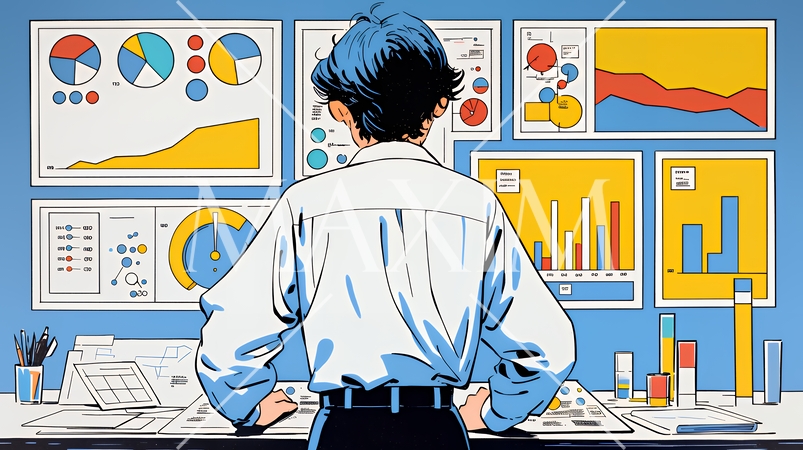 スキルアップで成長するビジネスパーソン｜自己研鑽とキャリア開発のコンセプトイラスト