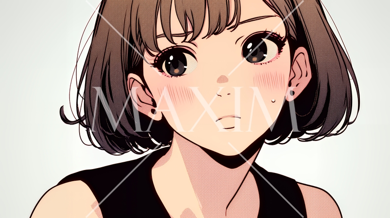 怯えた表情の若い女性