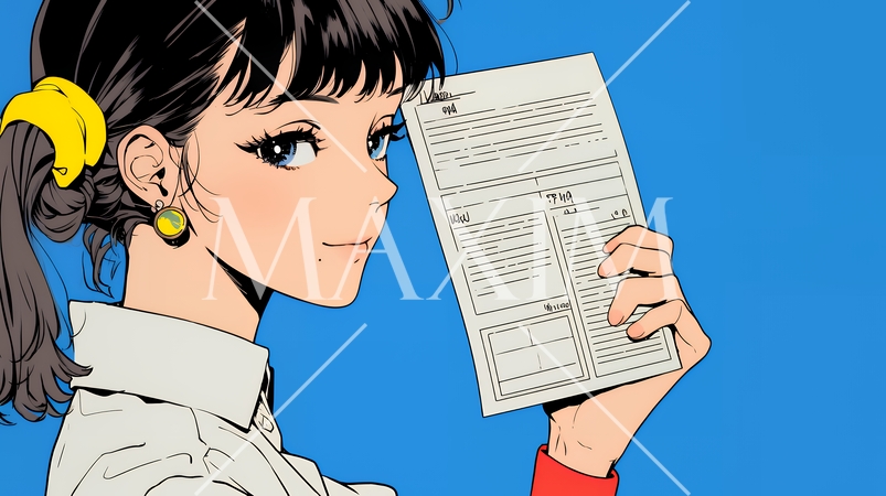 書類を確認するビジネスウーマン