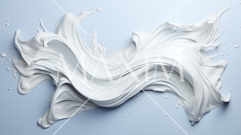 白い油絵の具を白い紙に盛り付けた背景画像：精緻CG