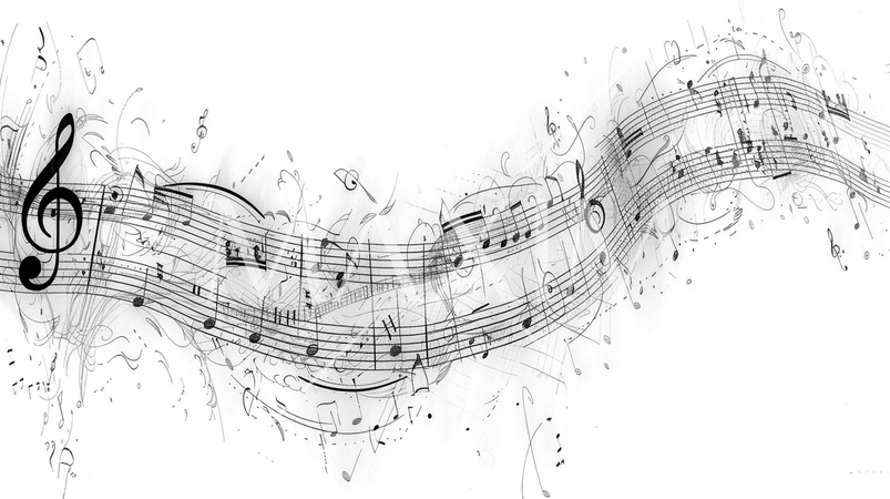 音符をモチーフにした背景