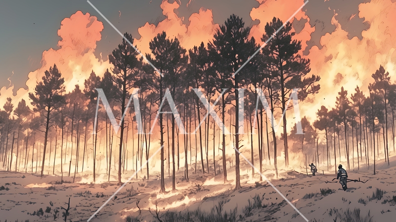 大規模な山林火災（大きな山火事）