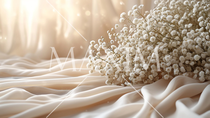 結婚式をイメージした白基調の背景画像