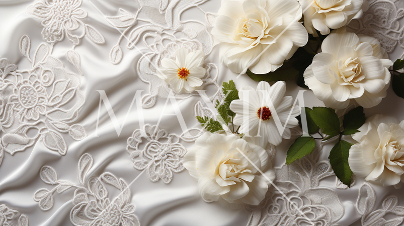 白いレース織り布の背景画像