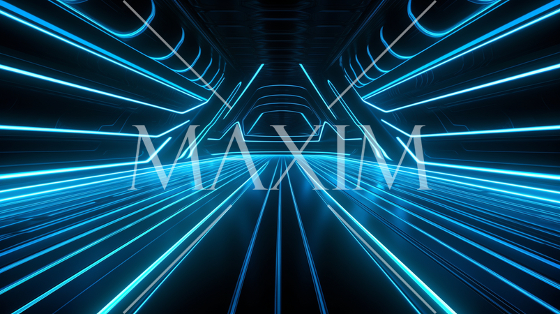 電脳世界でレースをしているイメージ背景画像：精緻CG画像