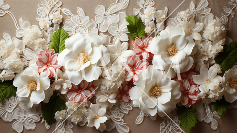 白いレース織り布の背景画像