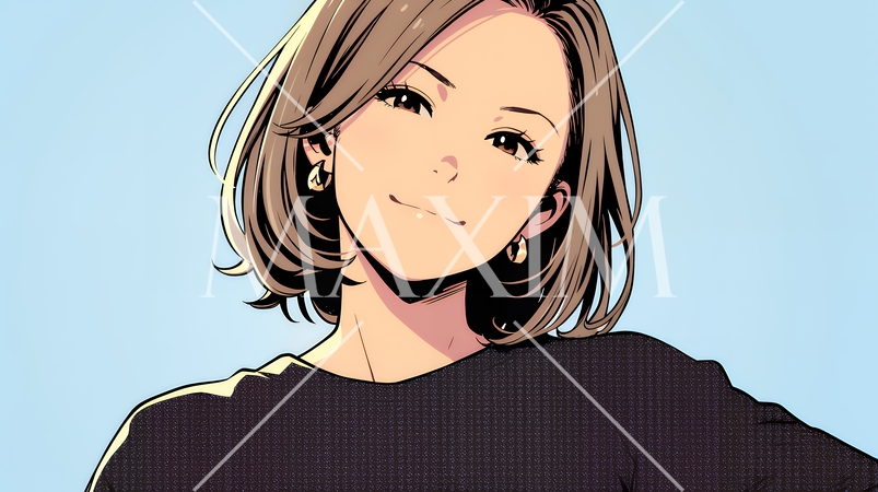 得意げな表情を浮かべている若い女性