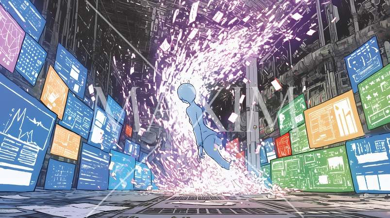 ビッグデータとAI：データ解析による洞察とデータセンターの役割のイメージ